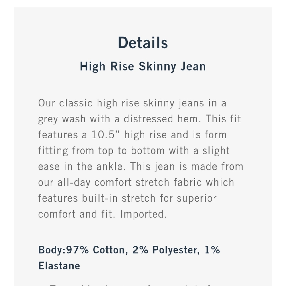 NWT Abercrombie High Rise Skinny - Picture 3 of 4
